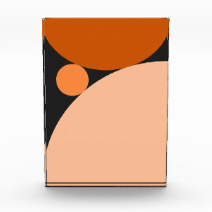 Abstrakte Orangen- und Pfirsichkreise Fotoblock