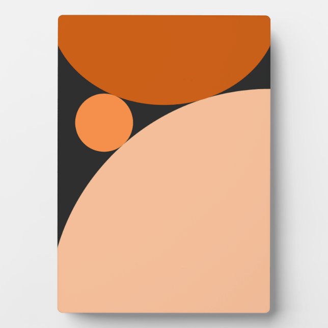 Abstrakte Orangen- und Pfirsichkreise Fotoplatte (Vorderseite)