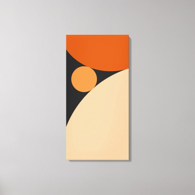 Abstrakte Orangen- und Pfirsichkreise Leinwanddruck (Vorderseite)