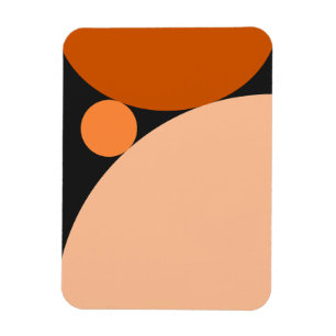 Abstrakte Orangen- und Pfirsichkreise Magnet