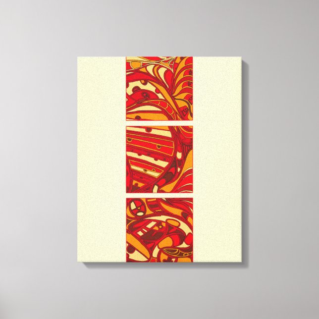Abstrakte Orangenpanels Leinwanddruck (Vorderseite)