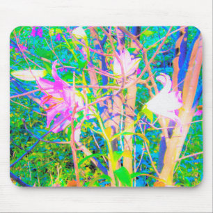 Abstrakte orientalische Lilien in meinem Rubio-Gar Mousepad