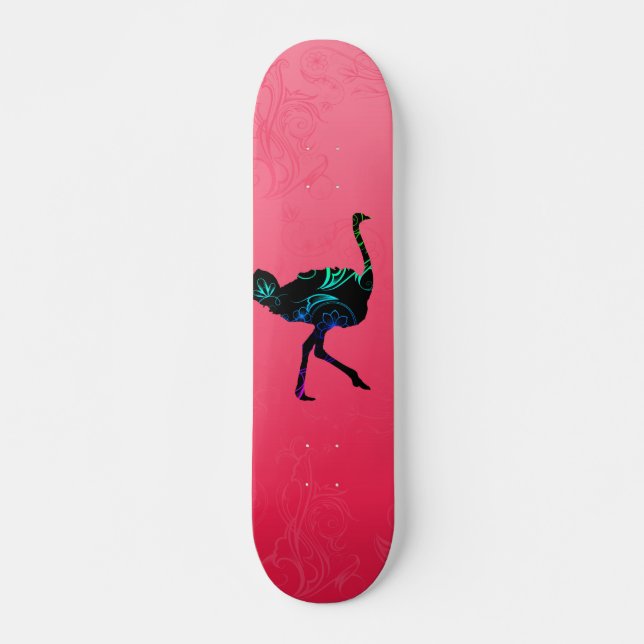 Abstrakte Ostrich Skateboard (Vorne)