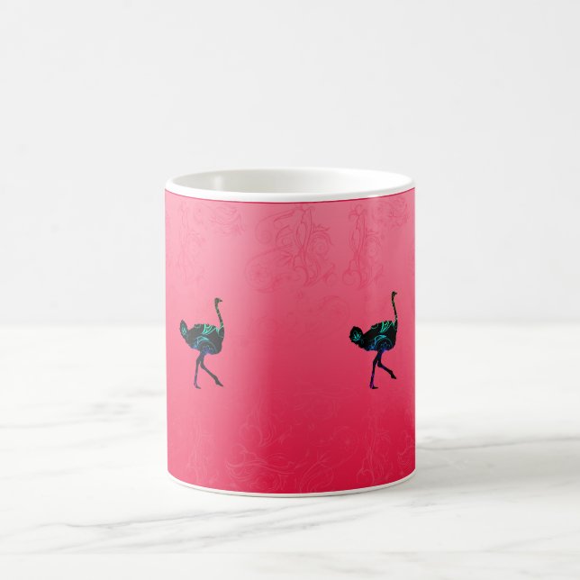 Abstrakte Ostrich-Tasse Kaffeetasse (Mittel)