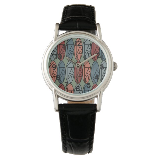 Abstrakte Ovalen Armbanduhr (Vorderseite)