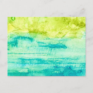Abstrakte Ozean-Aquarell-Postkarte Postkarte