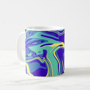 Abstrakte ozeanische Wirbel Kaffeetasse