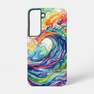Abstrakte Ozeanwelle Regenbogen Samsung Hüllen Galaxy Hülle