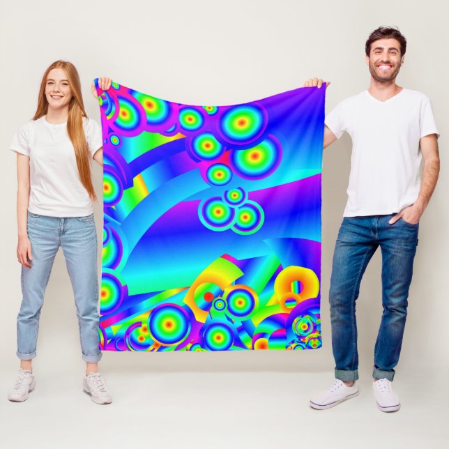 Abstrakte Ozeanwellen Fleece Blanket (Beispiel)