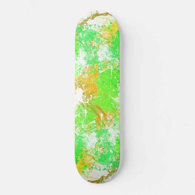 Abstrakte Paint Splash Art Skateboard (Vorderseite)