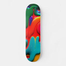 Abstrakte Paint Tropfen Skateboard