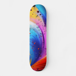 Abstrakte Paint Tropfen Skateboard
