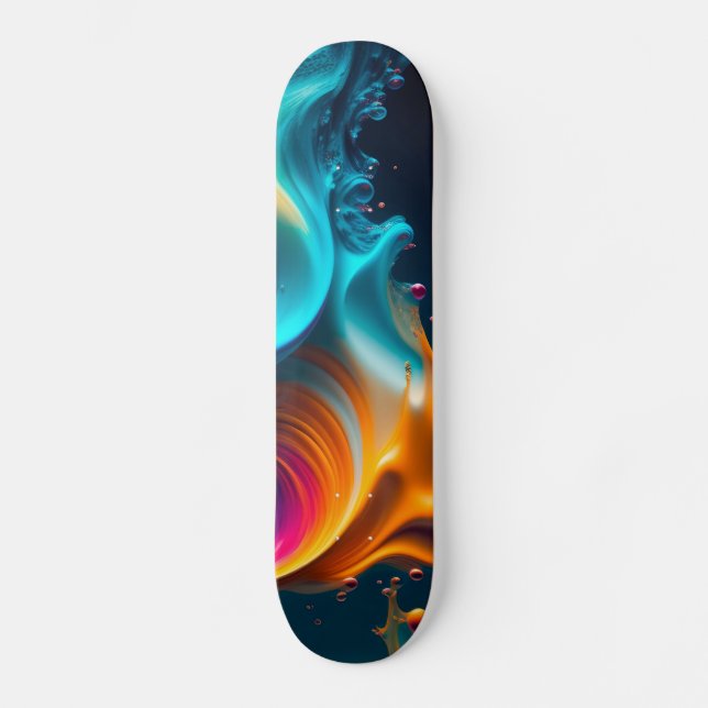 Abstrakte Paint Tropfen Skateboard (Vorderseite)
