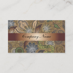 Abstrakte Paisley Bronze Business Card Visitenkarte