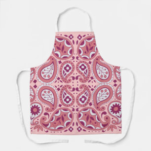 Abstrakte Paisley-Muster-Farbtöne in rosa Blume Schürze