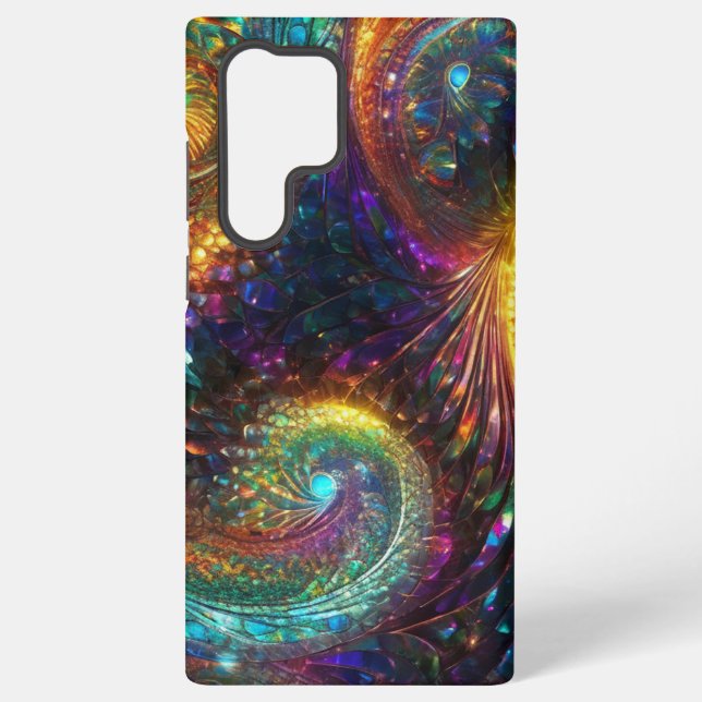 Abstrakte Paisley-Wirbel Samsung Galaxy Hülle (Rückseite)