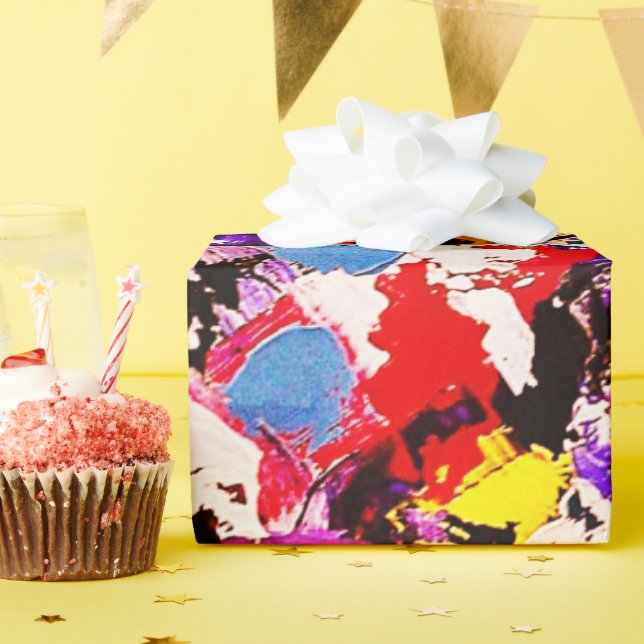 Abstrakte Palettenfarbe Geschenkpapier (Geburtstagsparty)