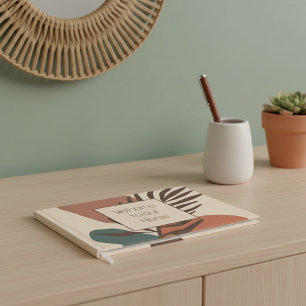 Abstrakte Palmblatt-Minimalist-Kunst individuell a Gästebuch