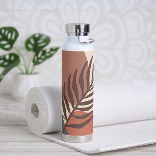 Abstrakte Palmenblatt-Minimalist-Kunst Trinkflasche