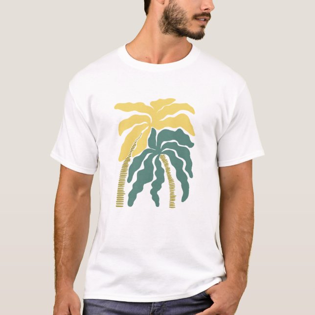 Abstrakte Palmenkunst T-Shirt (Vorderseite)