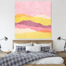 Abstrakte Papierlandschaft in warmen Farbtönen