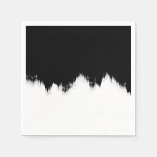 Abstrakte Papierschwarzweiss-servietten Serviette