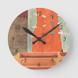 Abstrakte Parade der Eier durch Heidekraut J Vess Runde Wanduhr