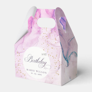 Abstrakte Pastel Lila Blau Aquamarin jedes Alter G Geschenkschachtel