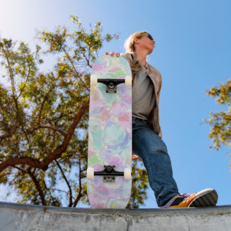 Abstrakte Pastel Summer Waves Wirbel Art Pattern Skateboard