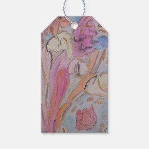 Abstrakte Pastell Floral Geschenkanhänger