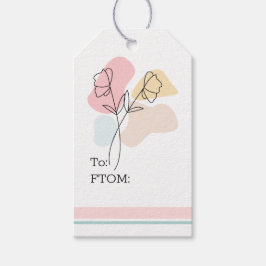 Abstrakte Pastell Floral Geschenkanhänger