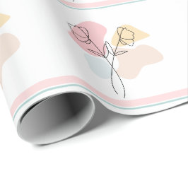 Abstrakte Pastell Floral Geschenkpapier