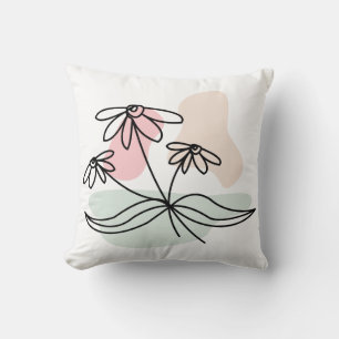 Abstrakte Pastell Floral Kissen