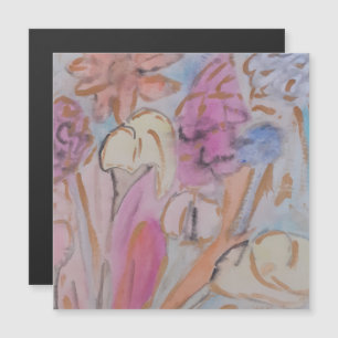 Abstrakte Pastell-Floral-Magnetkarte Magnetkarte