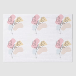 Abstrakte Pastell Floral Seidenpapier
