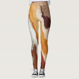 Abstrakte Pastell Paint Fox Schwanz Edition Leggings