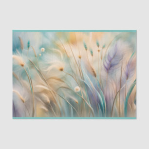 Abstrakte Pastell-Whisper, Gras III Seidenpapier