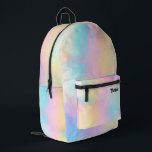 abstrakte Pastellfarben Bedruckter Rucksack<br><div class="desc">Pastellhintergrund</div>