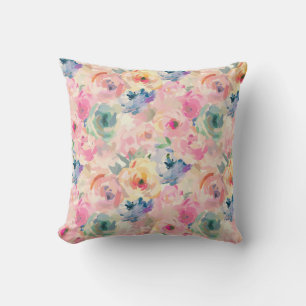 Abstrakte Pastellfarben Blume Blumenmuster Kissen