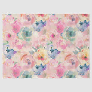 Abstrakte Pastellfarben Blume Blumenmuster Seidenpapier