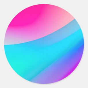Abstrakte Pastellfarben in Rosa Runder Aufkleber