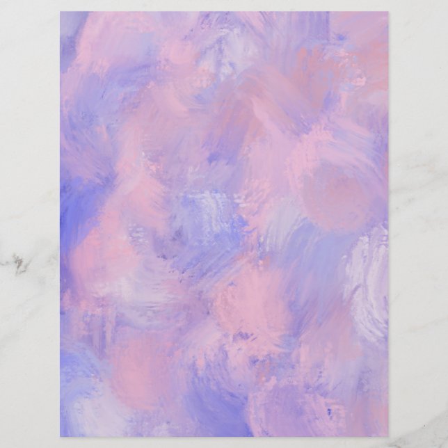Abstrakte Pastellfarben Rosa blaues Scrapbook Papi (Vorderseite)