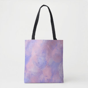 Abstrakte Pastellfarben Rosa und Blau Tasche