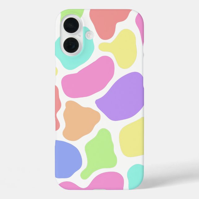 Abstrakte Pastellfarben Telefongehäuse (weiß) iPhone 16 Plus Hülle (Rückseite)