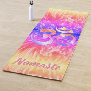 Abstrakte pastellfarbene Regenbogenfarben Markieru Yogamatte