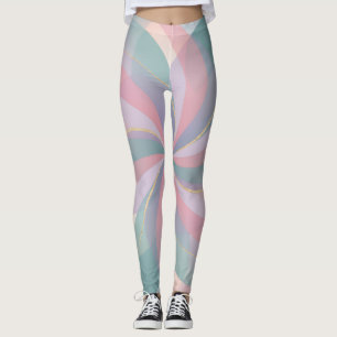 Abstrakte Pastellfarbige Leggings