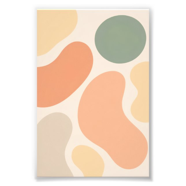 Abstrakte Pastellformen Poster (Vorne)