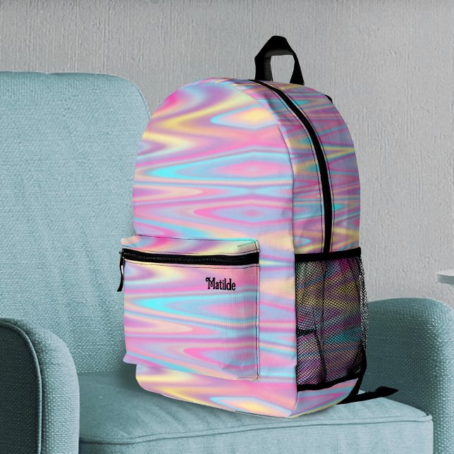 abstrakte pastellgeometrische Muster Bedruckter Rucksack (Von Creator hochgeladen)