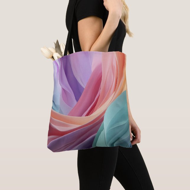 Abstrakte Pastellstoffwellen  Tasche (Von Nahem)