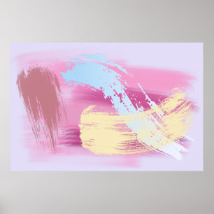 Abstrakte Pastelwand Kunst - Moderne Minimalistisc Poster